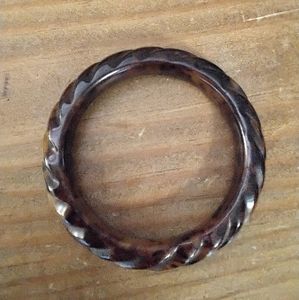 Vintage carved bakelite bracelet.